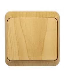 ЮПИТЕР выключатель наруж 1-клавишный 10А светлое дерево  (SBE-03lw-10-SW1-0) 10шт/упоптом с доставкой по Дальнему Востоку. Большой каталог розеток оптом по низкой цене. Розетки оптом.