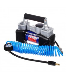 Автокомпрессор NEW GALAXY крокодилы к АКБ, 2-х поршн, шланг 5м, в сумке, 12V, 300W, 85л/м со склада в Новосибирске. Большой каталог автокомпрессоров оптом по низкой цене высокого качетсва.