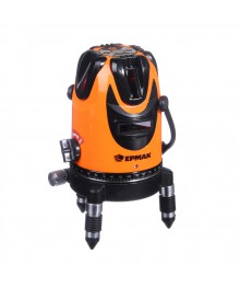 Уровень лазерный ЕРМАК, 5 лучей, 15м, кейсирске. Большой каталог рулеток оптом по низкой цене. Рулетки оптом с доставкой по Дальнему Востоку.