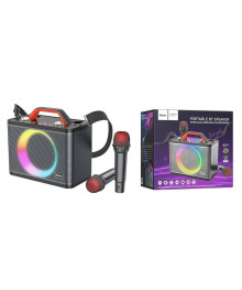 Караоке система HOCO BS57 Черная (25W, 2 беспр микр, Bluetooth 5.0)