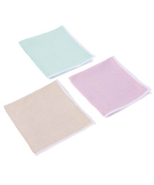 Салфетка из микрофибры, для стекол и зеркал, 30х30см, 210г/кв.м., 3 цвета