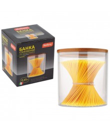 Банка для сыпучих продуктов Mallony BAMBU, 0,45 л с крышкойкерамики в Новосибирске оптом большой ассортимент. Посуда фарфоровая в Новосибирскедля кухни оптом.