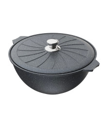 Мечта Казан для плова литой10 л АП Гранит Star со ст крышкой арт 510803 (3) доставкой - Новосибирск, Новокузнецк, Горно-Алтайск. Низкие цены, большой ассортимент посуды оптом