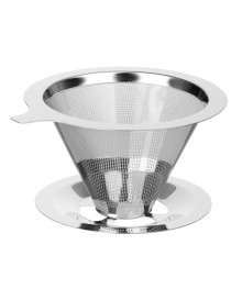 Воронка для кофе 12х8,5х6см, диаметр нижней части 9см, нерж.сталь