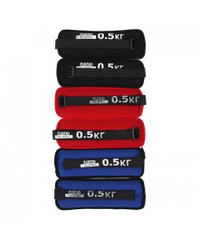 Утяжелители, набор для рук и ног, текстильный, вес 0,5кг, 2шт х 0,25кгты оптом со склада в Новосибирске. Большой каталог батутов оптом по низкой цене, высокого качества.