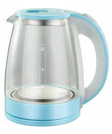 Чайник  MAXTRONIC MAX-206 стекл, голубой (1,8 кВт, 1,8 л) (12/уп)ирске. Отгрузка в Саха-якутия, Якутск, Кызыл, Улан-Уде, Иркутск, Владивосток, Комсомольск-на-Амуре.