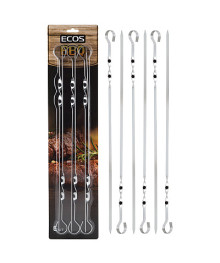Шампуры набор 6 шт ECOS ND-301D (р-р 45x1x0,15см, форма прямая, хром.)