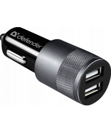 Авто адаптер DEFENDER UCA-21 2USB, 5V/2.1A с доставкой по Дальнему Востоку. Большой каталог авторазветвителей оптом со склада в Новосибирске.