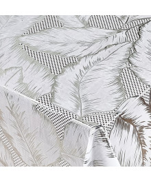 Клеенка Grace Лейс LH-0691B металлик матовая ажурная серебр. печать 380г/м2 1,37х20м (+-3см)