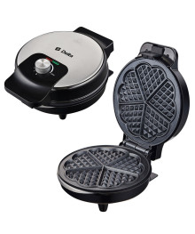 Вафельница DELTA DL-056 "ВЕНСКАЯ": черный,1000Вт, 5 вафель, антипригар. покрытие, 19см (10)