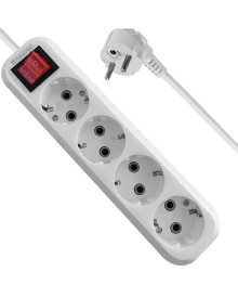 Удлинитель сетевой Defender L340 16A 3 м, с заземлением, выкл