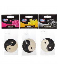 Ароматизатор в авто "Инь Янь", бабл гам, ваниль черный ледторы оптом с доставкой по . Большой каталог Ароматизаторов по низкой цене со склада в Новосибирске.