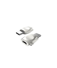 Адаптер HOCO UA8 microUSB на USB Type-C, металлик (32/320)