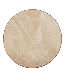 Листья Тарелка десертная, 19,5х2см, керамика, бежевый