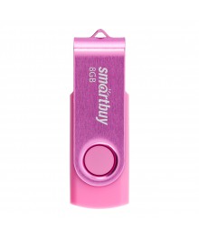 USB2.0 FlashDrives 8Gb Smart Buy Twist Pink (SB008GB2TWP)овокузнецк, Горно-Алтайск. Большой каталог флэш карт оптом по низкой цене со склада в Новосибирске.