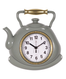 Часы настенные СН 3129 - 004 чайник 27х28,5 см, корпус оливковый с золотом "Классика" (10)