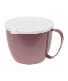 Кружка для супа 0,7л с крышкой ягодный 1214Mяг (уп/16шт)я СВЧ в Новосибирске большой ассортимент. Посуда со склада для микроволновки купить в Новосибирске.