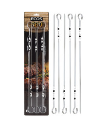 Шампуры набор 6 шт ECOS ND-300D (р-р 45x1см x1,5мм, форма прямая, нерж.)