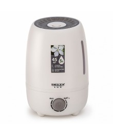 Увлажнитель DELTA LUX DE-3700, бел. с серым, 5л, до 30ч, керам. фильтр, 45м2 (6)м. Большой каталог очистителей воздуха оптом и увлажнителей воздуха оптом со склада в Новосибирске.