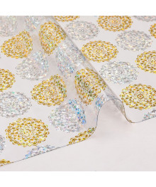 Клеенка GRACE силикон-прозрачная с рис. 0,6х20м 0,65 мм Laser LS-5348B-60