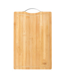 Доска разд дерев.  TEZA "Marsella", 38*25*1,5, бамбук, с железной ручкой