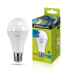 Эл. лампа светодиодная Ergolux LED-A65-25W-E27-4K (ЛОН 25Вт E27 4500K 180-240В.аналог  Вт)нецк, Ленинск-Кузнецк, Барнаул, Горно-Алтайск, Бийск и др. Большой каталог светодиодных ламп оптом.