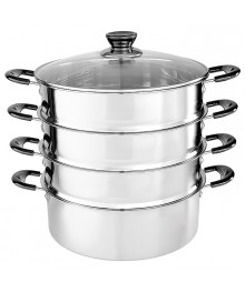 Мантоварка Webber BE-083 +пароварка нерж.сталь d=26cm, 4 уровня (8)