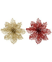 Украшение декоративное "Рождественская звезда" (2шт)