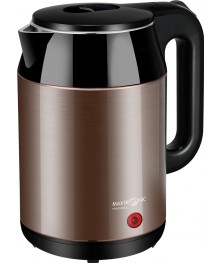 Чайник MAXTRONIC MAX-601 коричн, чёрн (2,2л, двойн стенки, колба нерж, диск 1,8кВт) 16/упибирске. Чайник двухслойный оптом - Василиса,  Delta, Казбек, Galaxy, Supra, Irit, Магнит. Доставка