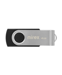 USB2.0 FlashDrives 4Gb Mirex SWIVEL BLACK