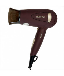 Фен DELTA LUX DL-0936 корич.с золотым СКЛАДНАЯ РУЧКА, 1400 Вт, Ионизация, Холодный воздух (24)
