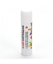 Клей-карандаш 8 гр, на основе PVA, на пластиковой подложке 24шт/уп