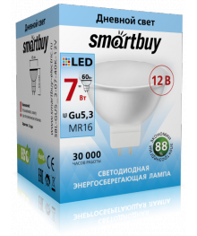 Эл. лампа светодиодная  Smartbuy Gu5,3/ 12V-07W/4000 (SBL-GU5_3-07-40K-12V)нецк, Ленинск-Кузнецк, Барнаул, Горно-Алтайск, Бийск и др. Большой каталог светодиодных ламп оптом.