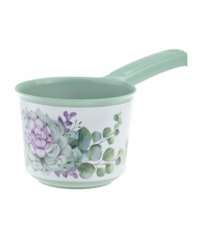 Ковш 1л Деко Каменная роза М1217 пласт.я СВЧ в Новосибирске большой ассортимент. Посуда со склада для микроволновки купить в Новосибирске.