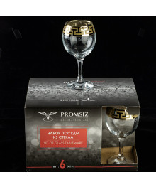 Бокал для вина Греческий узор 6шт  стекло GE03-411 (523572)