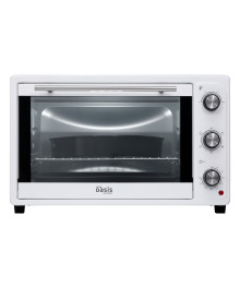 Духовка электрическая Oasis M-60CW2 белая (60л, 2кВт, конвекция, 2 стекла, реш, 2 противн, Турция)