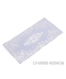 Салфетка Grace Лейс 40х84 LO-0988B СЕРЕБРО прямоуг (12)