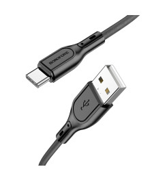 Кабель USB - TYPE C  BOROFONE BX66 черный,  5A, 1м силикон