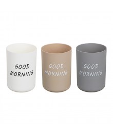 Стакан для ванной комнаты, пластик, 10,5х7см, 3 цвета Товары для ванной оптом с доставкой по Дальнему Востоку. Большой каталог товаров для ванной оптом.