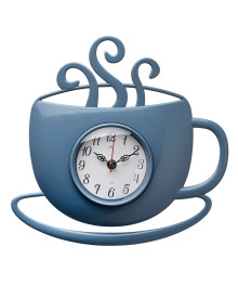 Часы настенные СН 3432 - 009 чашка с дымком 31,5 х30,5 см, корпус синий "Классика" (10)