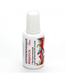 Корректор ClipStudio жидкий c кисточкой 15г, органическая основа