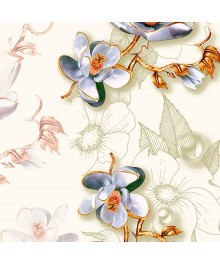 Клеенка GRACE STSA5495-3 ткань с пвх покрыт 1,4х20м, глянц, блеск, аллюминий, 350г/м2