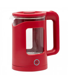 Чайник BQ-KT2000G Красный, стекло (1,5 л, 1500Вт, диск)