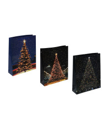 пакет подарочный бумажный 32x40x10см, 3 дизайна, арт.7