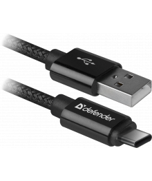 Кабель USB09-03T PRO USB2.0 черный,AM-Type C,1м,2,1А DEFENDERВостоку. Адаптер Rolsen оптом по низкой цене. Качественные адаптеры оптом со склада в Новосибирске.