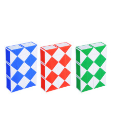 Головоломка "Мир квадратов. Змейка лайт", PP, 10х6,7х2,4см, 3 цвета