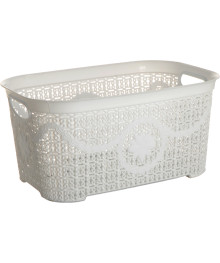 Корзина для хранения ASUDE 445х290х218мм универс. 20л белая ASD161-W без крышк (12/1) (Турция)