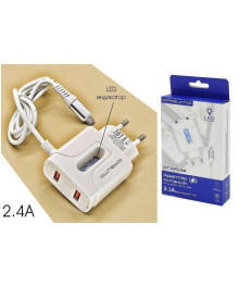 Блок пит USB сетевой Орбита OT-APU38 кабель microUSB (5B, 2400mA, 0,8м)