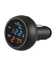 ЗУ в прикуриватель TDS TS-CAU73 (QC.3.0, 3500mA, вольтметр, термометр)