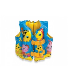 Жилет надувной Тропические друзья 41х30см от 3 до 5 лет, INTEX 59661Жилет для плаванья оптом. Большой каталог аксессуаров для плаванья оптом со склада в Новосибирске.